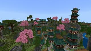 Screenshot of the Minecraft Bedrock Marketplace product Ninja Town created by 4KS Studios.