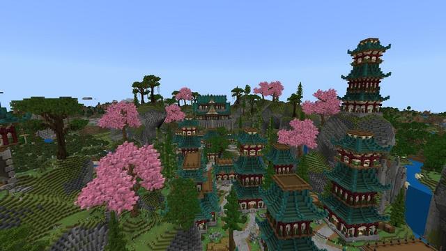 Screenshot of the Minecraft Bedrock Marketplace product Ninja Town created by 4KS Studios.