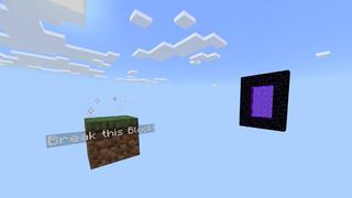 Screenshot of the Minecraft Bedrock Marketplace product One Block Challenge created by 4KS Studios.