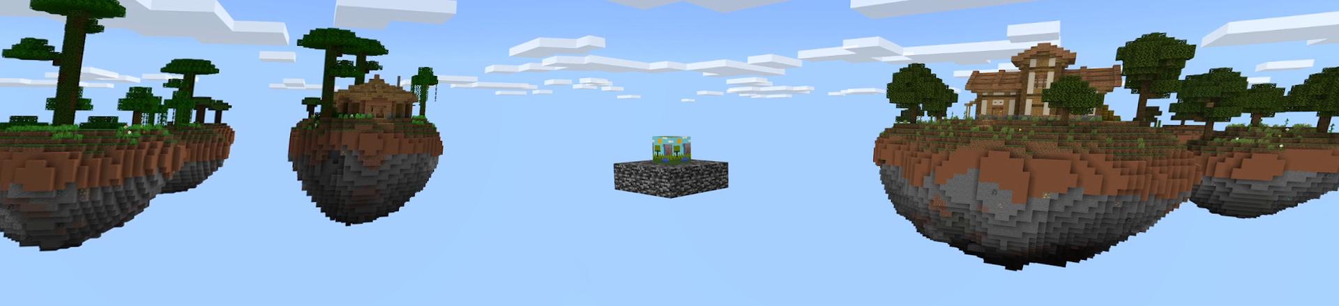 Panorama of the Minecraft Bedrock Marketplace product ONE BLOCK Classic created by 4KS Studios.