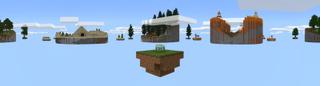 Panorama of the Minecraft Bedrock Marketplace product ONE BLOCK LUCKY BLOCK created by 4KS Studios.