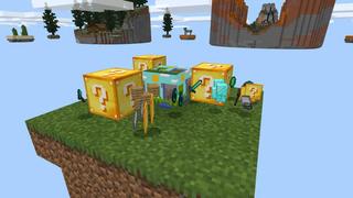 Screenshot of the Minecraft Bedrock Marketplace product ONE BLOCK LUCKY BLOCK created by 4KS Studios.