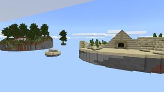 Screenshot of the Minecraft Bedrock Marketplace product ONE BLOCK LUCKY BLOCK created by 4KS Studios.