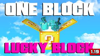 Thumbnail of the Minecraft Bedrock Marketplace product ONE BLOCK LUCKY BLOCK created by 4KS Studios.