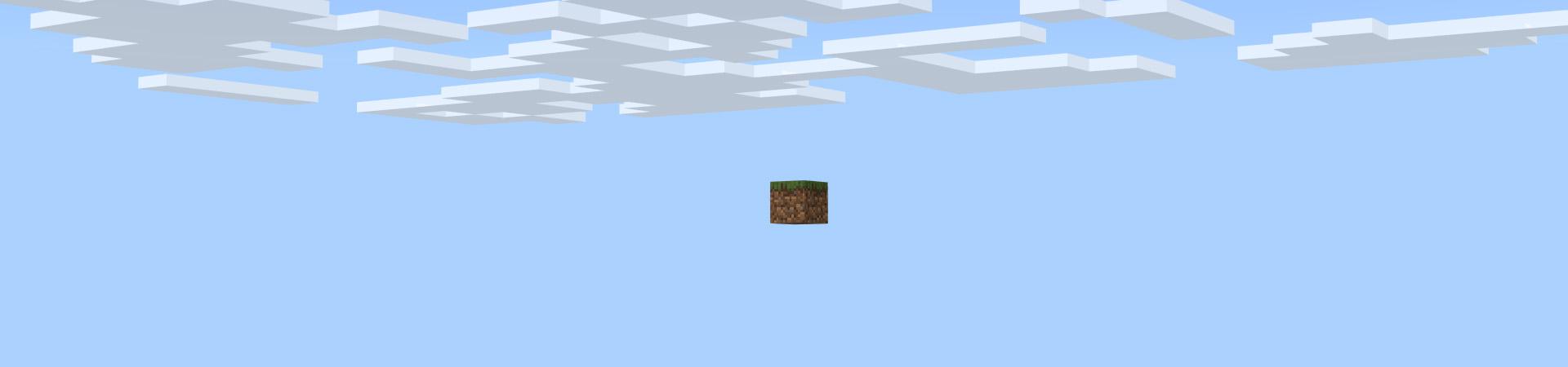 Panorama of the Minecraft Bedrock Marketplace product One Block One Hundred Days! created by 4KS Studios.