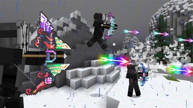 Screenshot of the Minecraft Bedrock Marketplace product Overpowered Bows created by 4KS Studios.