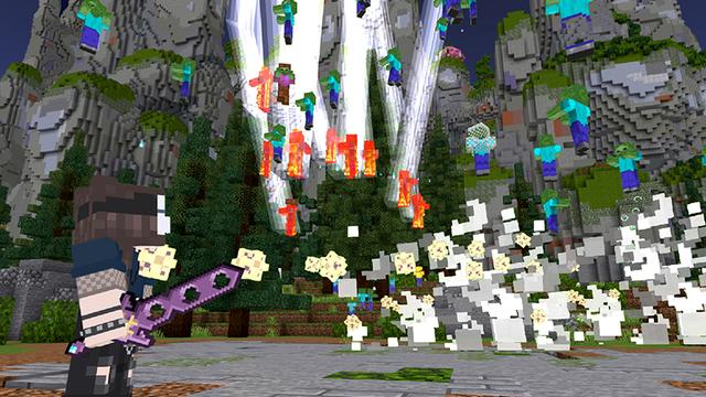 Screenshot of the Minecraft Bedrock Marketplace product Overpowered Weapons created by 4KS Studios.