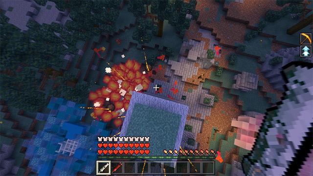 Screenshot of the Minecraft Bedrock Marketplace product Overpowered Weapons created by 4KS Studios.