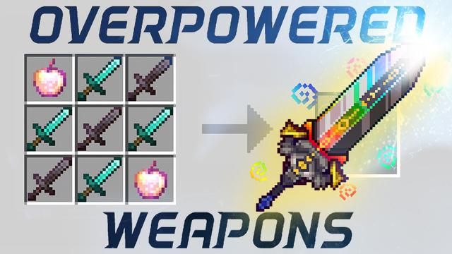 Thumbnail of the Minecraft Bedrock Marketplace product Overpowered Weapons created by 4KS Studios.