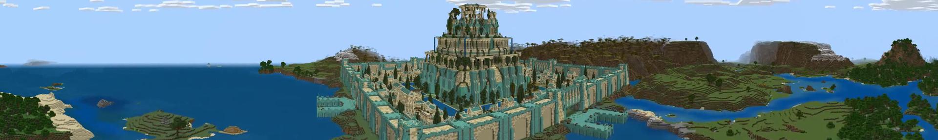 Panorama of the Minecraft Bedrock Marketplace product Paradise Gardens created by 4KS Studios.