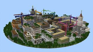 Screenshot of the Minecraft Bedrock Marketplace product Parkour Crane City created by 4KS Studios.