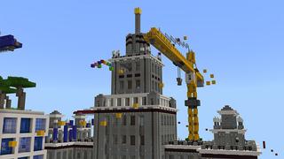 Screenshot of the Minecraft Bedrock Marketplace product Parkour Crane City created by 4KS Studios.