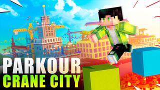 Thumbnail of the Minecraft Bedrock Marketplace product Parkour Ciudad Grúa created by 4KS Studios.