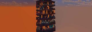 Panorama of the Minecraft Bedrock Marketplace product Parkour Dimensions Nether created by 4KS Studios.