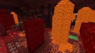 Screenshot of the Minecraft Bedrock Marketplace product Parkour Dimensions Nether created by 4KS Studios.