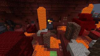 Screenshot of the Minecraft Bedrock Marketplace product Parkour Dimensions Nether created by 4KS Studios.