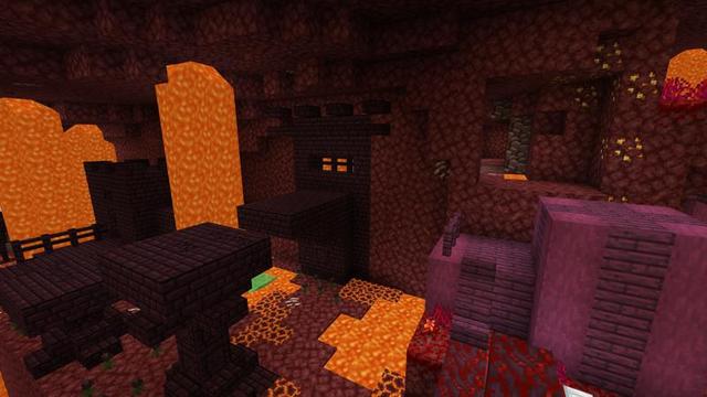 Screenshot of the Minecraft Bedrock Marketplace product Parkour Dimensions Nether created by 4KS Studios.