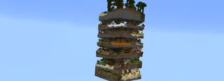 Panorama of the Minecraft Bedrock Marketplace product Parkour Dimensions: Overworld created by 4KS Studios.