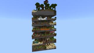 Screenshot of the Minecraft Bedrock Marketplace product Parkour Dimensions: Overworld created by 4KS Studios.