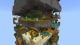 Screenshot of the Minecraft Bedrock Marketplace product Parkour Dimensions: Overworld created by 4KS Studios.