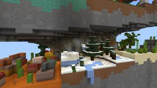 Screenshot of the Minecraft Bedrock Marketplace product Parkour Dimensions: Overworld created by 4KS Studios.