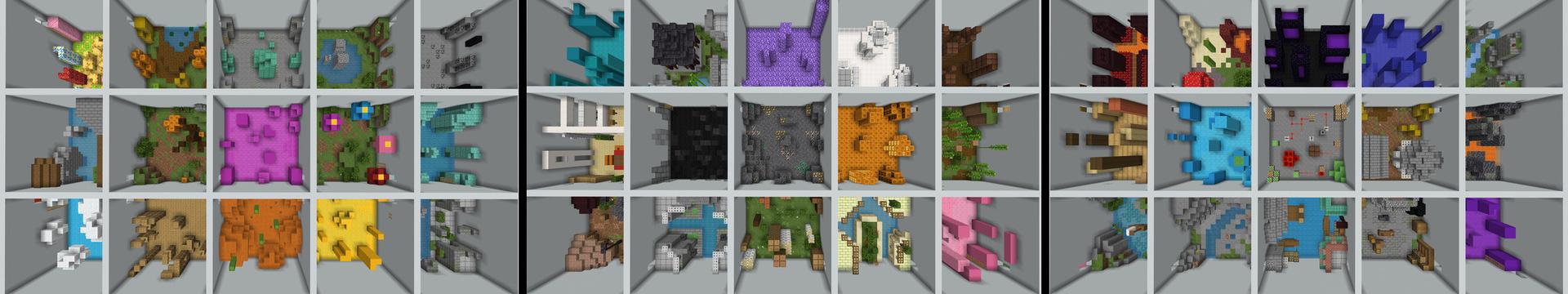 Panorama of the Minecraft Bedrock Marketplace product Parkour Grid 100 created by 4KS Studios.