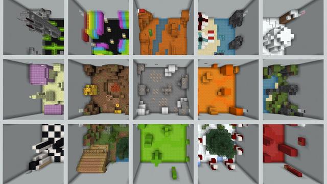 Screenshot of the Minecraft Bedrock Marketplace product Parkour Grid 100 created by 4KS Studios.