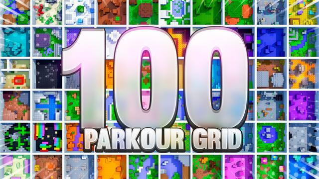 Thumbnail of the Minecraft Bedrock Marketplace product Parkour Grid 100 created by 4KS Studios.