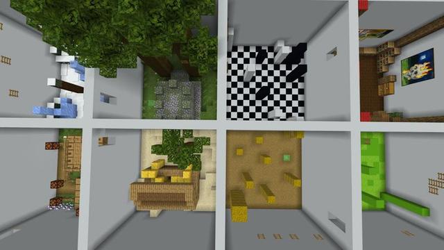Screenshot of the Minecraft Bedrock Marketplace product Parkour Grid created by 4KS Studios.