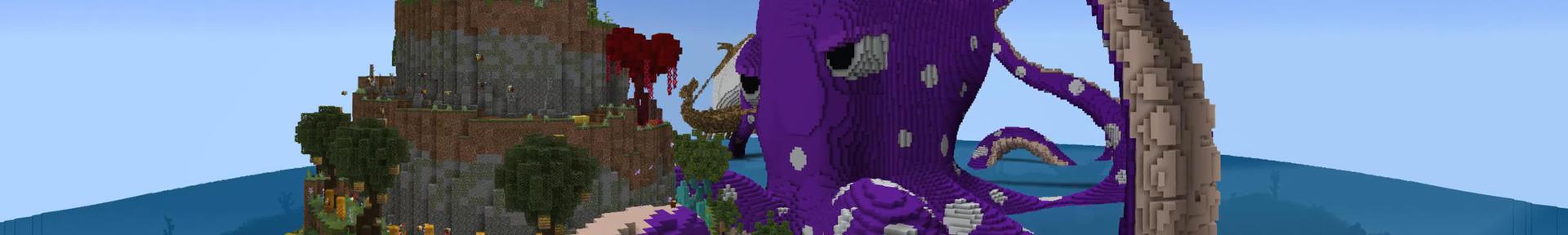 Panorama of the Minecraft Bedrock Marketplace product Parkour Kraken created by 4KS Studios.