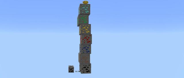 Panorama of the Minecraft Bedrock Marketplace product Parkour Ore Tower created by 4KS Studios.