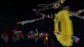 Screenshot of the Minecraft Bedrock Marketplace product Parkour Rainbow Road created by 4KS Studios.