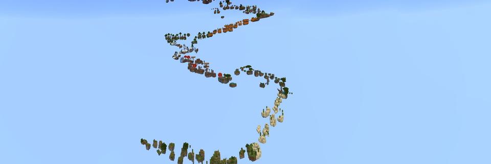 Panorama of the Minecraft Bedrock Marketplace product Parkour Sky Islands created by 4KS Studios.