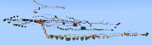 Panorama of the Minecraft Bedrock Marketplace product Parkour Sky created by 4KS Studios.