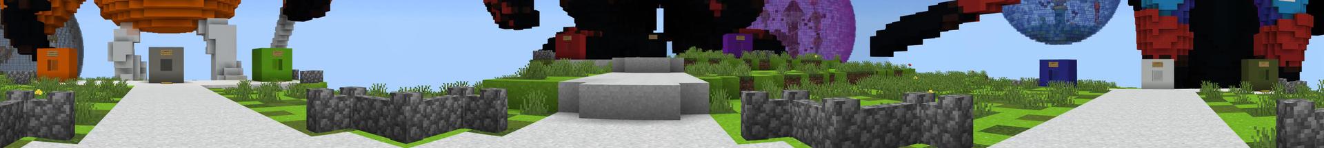Panorama of the Minecraft Bedrock Marketplace product Parkour Spheres created by 4KS Studios.