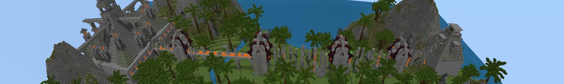 Panorama of the Minecraft Bedrock Marketplace product Parkour Temple created by 4KS Studios.