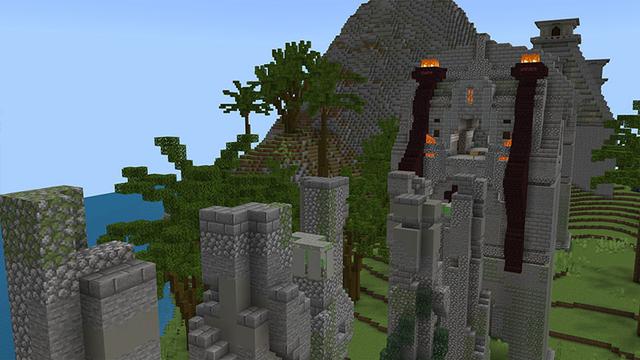 Screenshot of the Minecraft Bedrock Marketplace product Parkour Temple created by 4KS Studios.