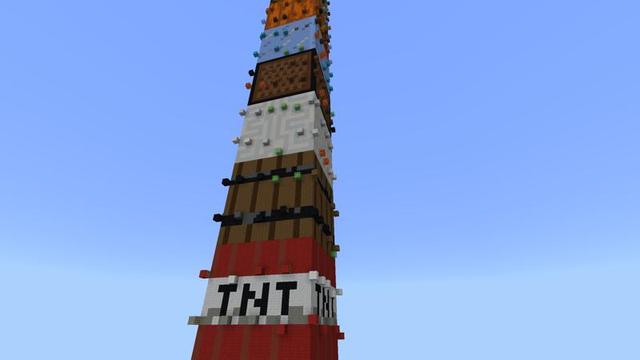 Screenshot of the Minecraft Bedrock Marketplace product Parkour Tower created by 4KS Studios.