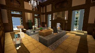 Screenshot of the Minecraft Bedrock Marketplace product Party Mansion created by 4KS Studios.