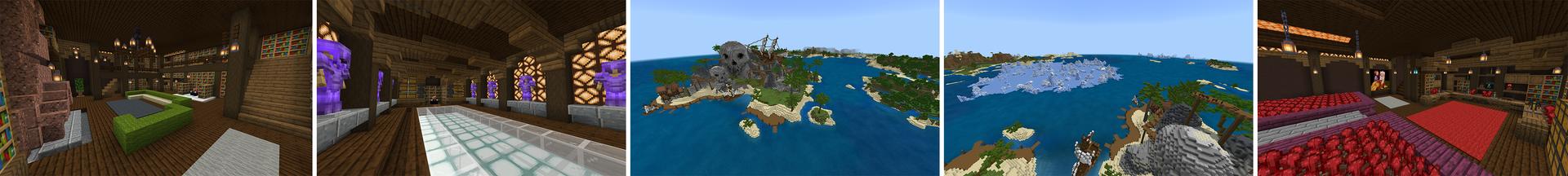 Panorama of the Minecraft Bedrock Marketplace product Pirate Secret Base created by 4KS Studios.