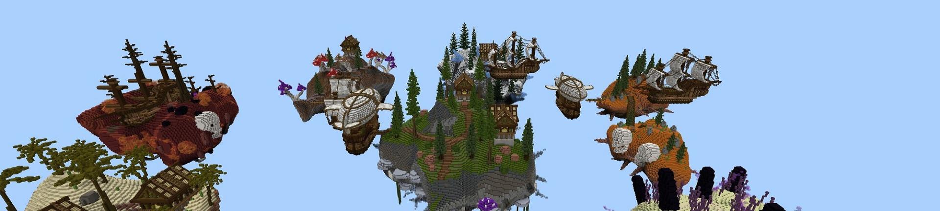 Panorama of the Minecraft Bedrock Marketplace product Pirate Skyblock created by 4KS Studios.