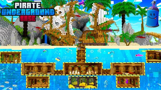 Thumbnail of the Minecraft Bedrock Marketplace product Pirate Underground Base created by 4KS Studios.