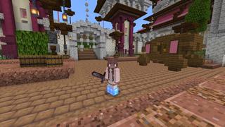 Screenshot of the Minecraft Bedrock Marketplace product Pretty Pink Castle created by 4KS Studios.
