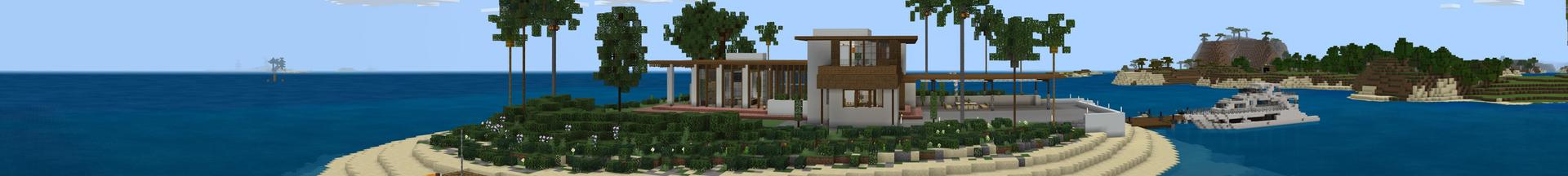 Panorama of the Minecraft Bedrock Marketplace product Private Island created by 4KS Studios.