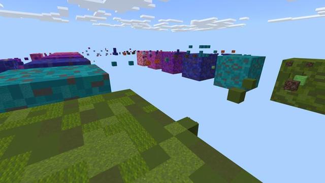 Screenshot of the Minecraft Bedrock Marketplace product Rainbow Parkour created by 4KS Studios.