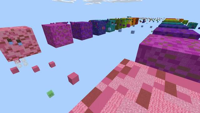 Screenshot of the Minecraft Bedrock Marketplace product Rainbow Parkour created by 4KS Studios.
