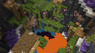 Screenshot of the Minecraft Bedrock Marketplace product Rising Lava Battle Minigame created by 4KS Studios.