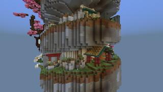 Screenshot of the Minecraft Bedrock Marketplace product Sakura Parkour Spiral created by 4KS Studios.