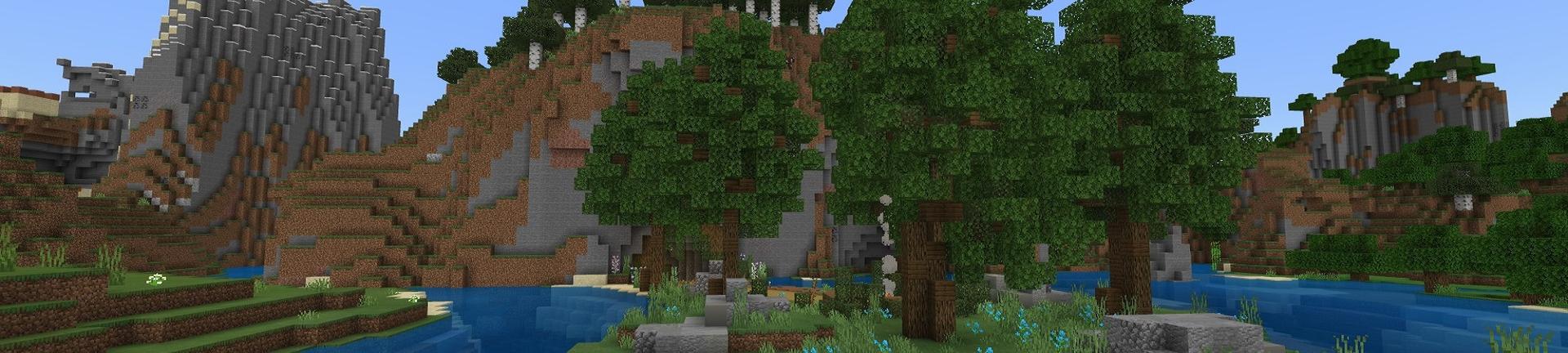 Panorama of the Minecraft Bedrock Marketplace product Secret Cave Mansion created by 4KS Studios.