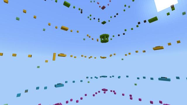 Screenshot of the Minecraft Bedrock Marketplace product Sky Parkour 3 created by 4KS Studios.